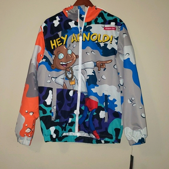 Members Only Other - Members Only Nickelodeon Hey Arnold! Hooded Windbreaker Jacket